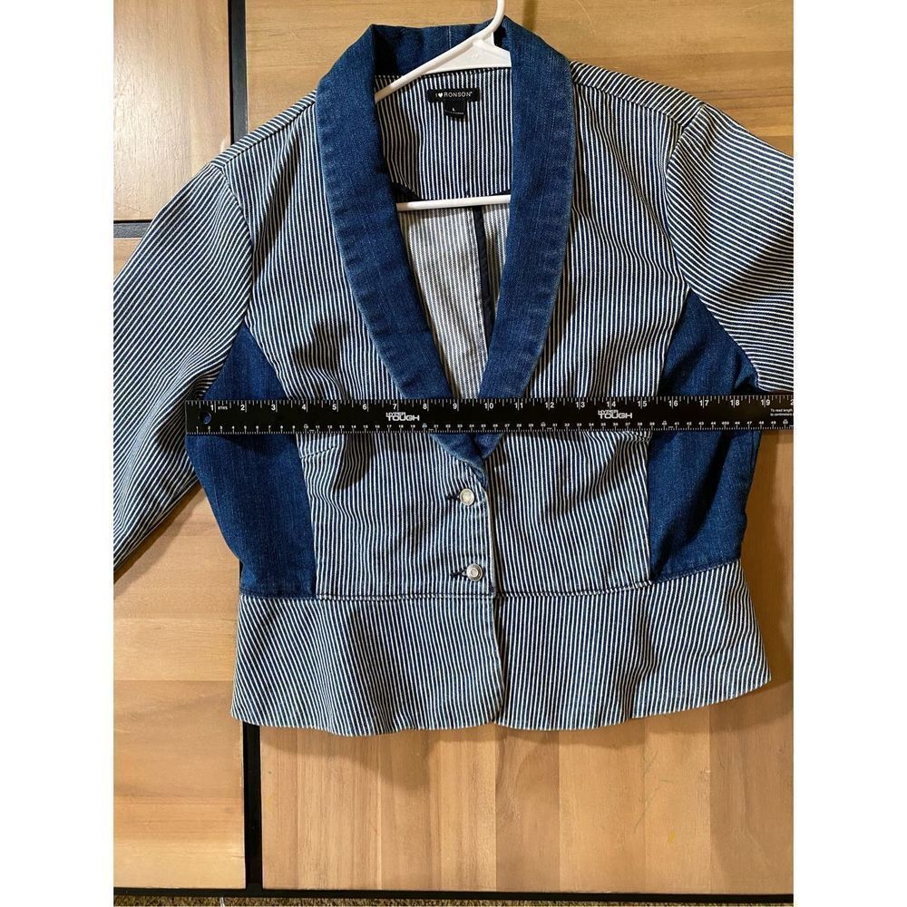 I ❤️ Ronson Denim Striped Jacket - Picture 6 of 6
